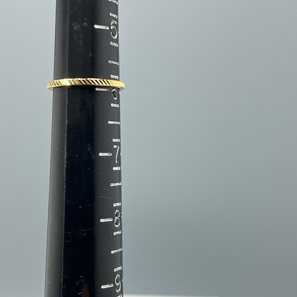 Brook & York Gold Plated Extra Thin Ring - Picture 5 of 6